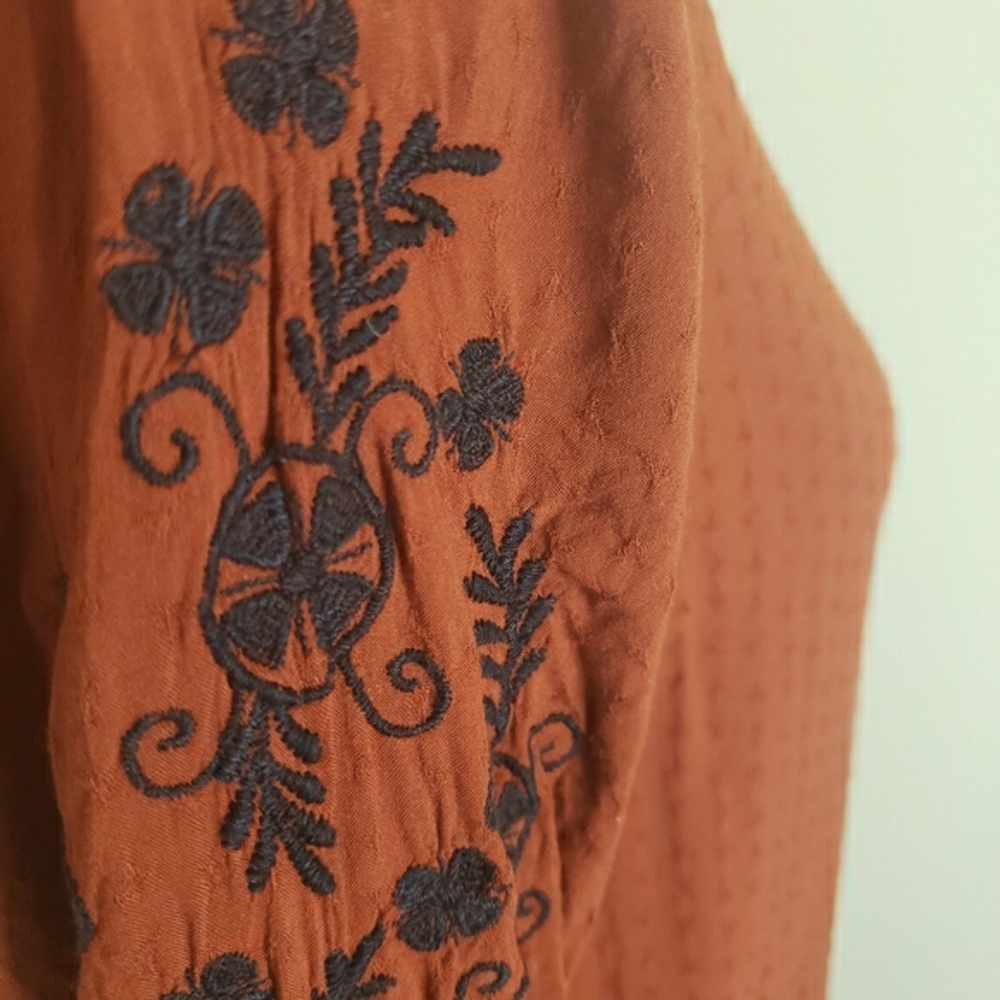 Embroidered Long Sleeved Blouse